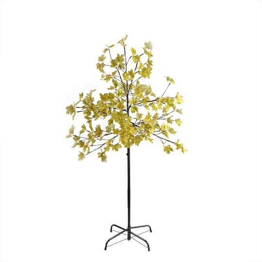 5ft Fall Harvest Yellow Maple Leaf Tree with LED Lights By Northlight | 5 ft | Michaels®